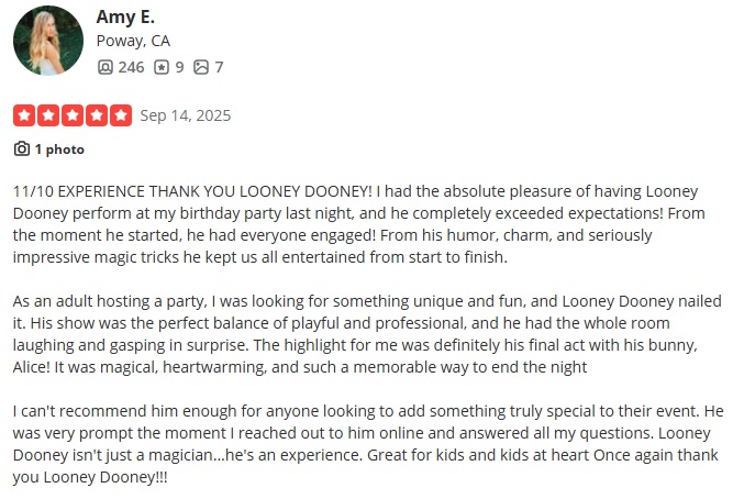Yelp Review for Dooney